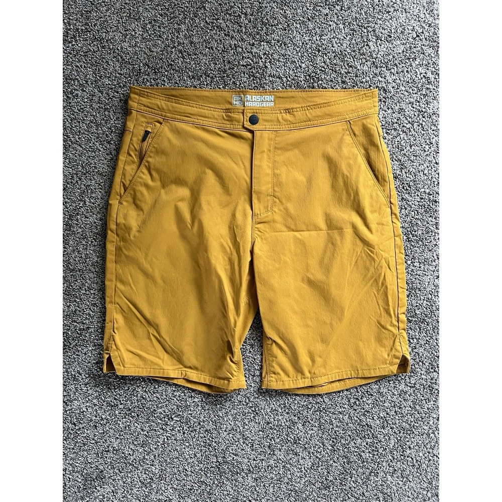 Alaskan Hardgear Shorts Mens 34x9.5" Rust Flat Front Hike Outdoor Nylon Stretch